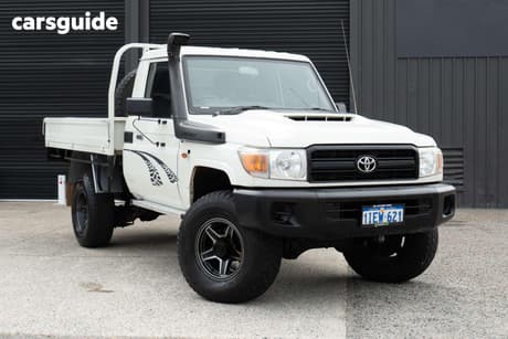 White 2020 Toyota Landcruiser Cab Chassis Workmate