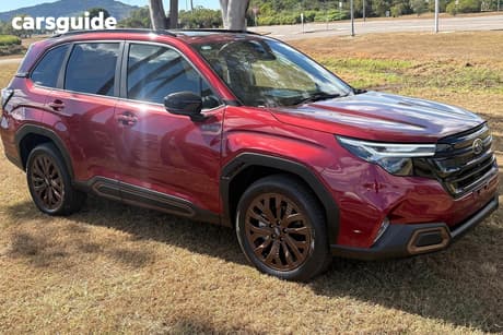 Red 2026 Subaru Forester Wagon Hybrid Sport (Awd)