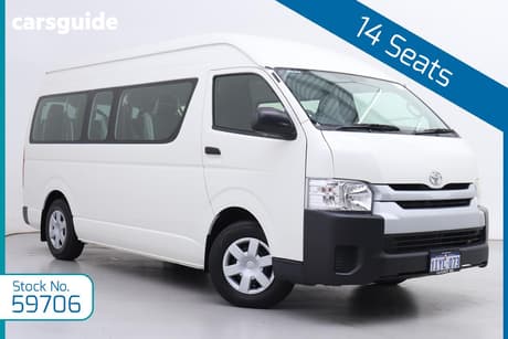 White 2014 Toyota HiAce Bus Commuter