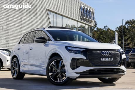 White 2026 Audi Q4 E-Tron SUV 45 R