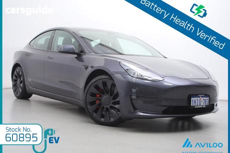 Grey 2021 Tesla Model 3 Sedan Performance