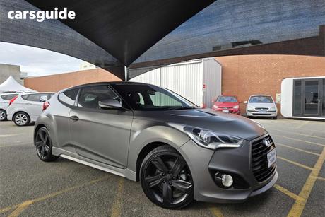 Grey 2014 Hyundai Veloster Coupe Sr Turbo