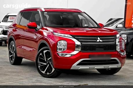 Red 2025 Mitsubishi Outlander SUV OUTLANDER EXCEED 2.4L PHEV AWD 5ST