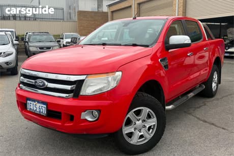 Red 2013 Ford Ranger Dual Cab Utility Xlt 3.2 (4X4)