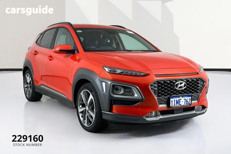 Red 2019 Hyundai Kona Wagon Highlander (Fwd)