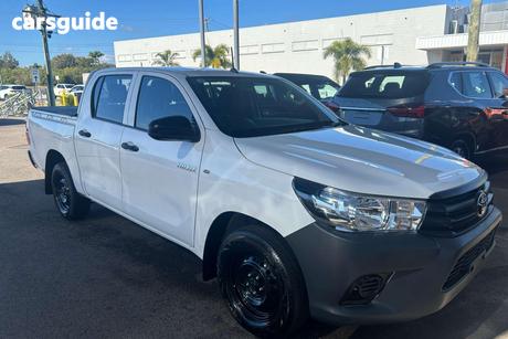 White 2019 Toyota Hilux Double Cab Pick Up Workmate