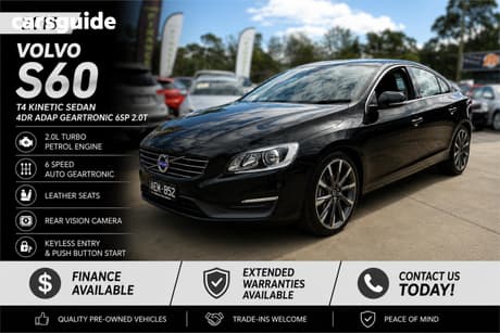 Black 2015 Volvo S60 Sedan T4 Kinetic