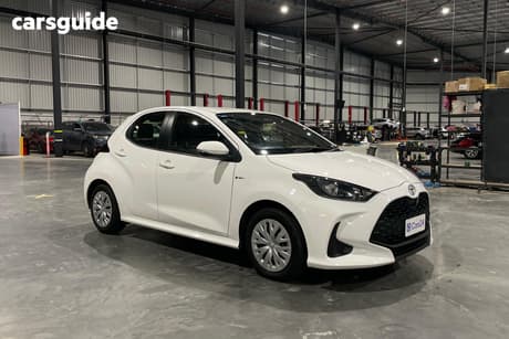 White 2025 Toyota Yaris Hatchback Ascent Sport Hybrid