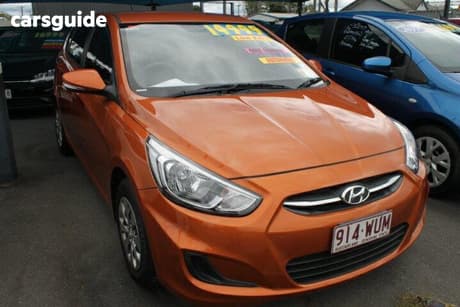 Orange 2016 Hyundai Accent Hatchback Active