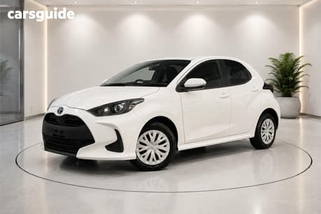 White 2023 Toyota Yaris Sedan E-FOUR