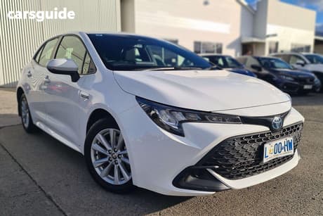 White 2023 Toyota Corolla Hatchback Ascent Sport Hybrid