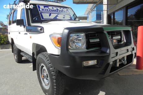 White 2014 Toyota Landcruiser Workmate (4X4) 11 Seat