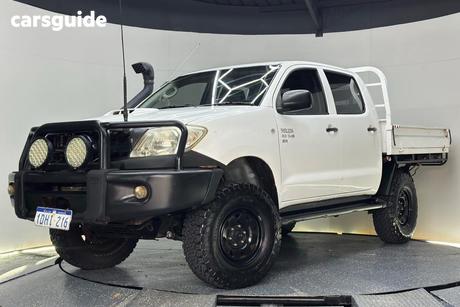 White 2010 Toyota Hilux Dual Cab Chassis Sr (4X4)