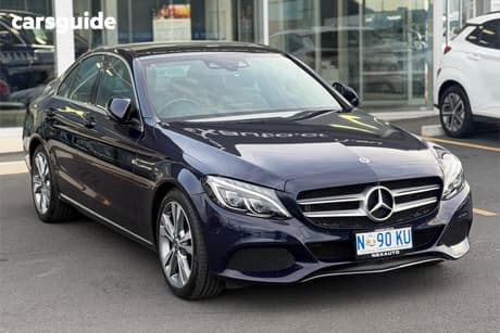 Blue 2017 Mercedes-Benz C200 Sedan