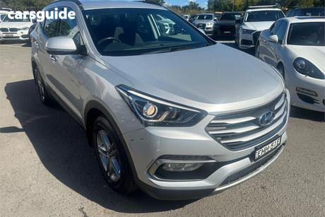 Silver 2016 Hyundai Santa FE Wagon Active Crdi (4X4)