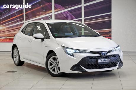 White 2023 Toyota Corolla Hatchback Ascent Sport Hybrid