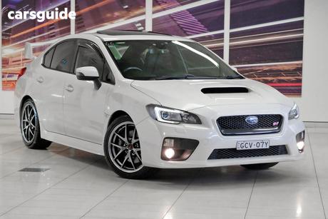 White 2015 Subaru WRX Sedan Sti Premium