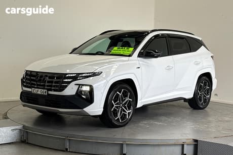 White 2022 Hyundai Tucson Wagon Highlander (Awd)
