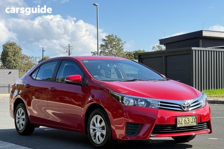 Red 2014 Toyota Corolla Sedan Ascent