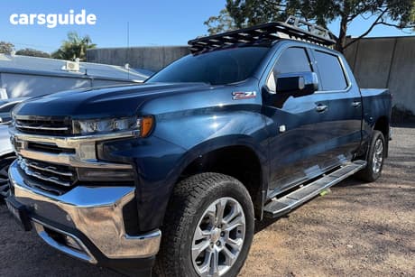 Blue 2022 Chevrolet Silverado Crew Cab Pickup 1500 Ltz Premium Tech Pack