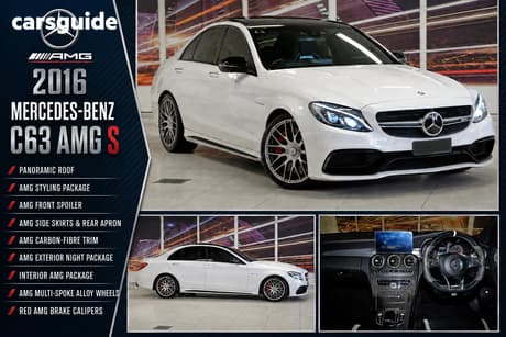 White 2016 Mercedes-Benz C63 Sedan S