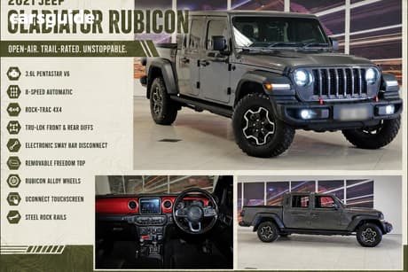 Silver 2021 Jeep Gladiator Dual Cab Utility Rubicon (4X4)