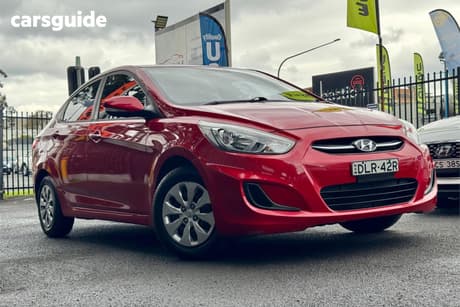Red 2016 Hyundai Accent Sedan Active
