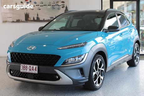 Blue 2022 Hyundai Kona Wagon Highlander Srf (Fwd)