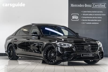 Black 2022 Mercedes-Benz S580 Saloon L 4Matic (Hybrid)