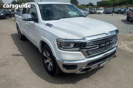 White 2022 RAM 1500 Crew Cab Utility Laramie