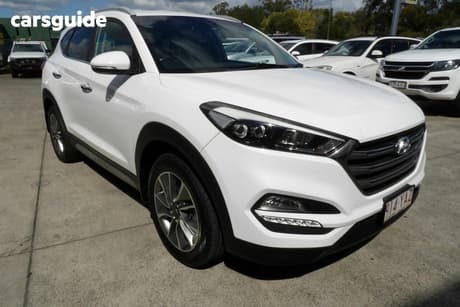 White 2018 Hyundai Tucson Wagon Elite (Awd)