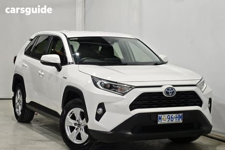 White 2019 Toyota RAV4 Wagon Gx Awd Hybrid