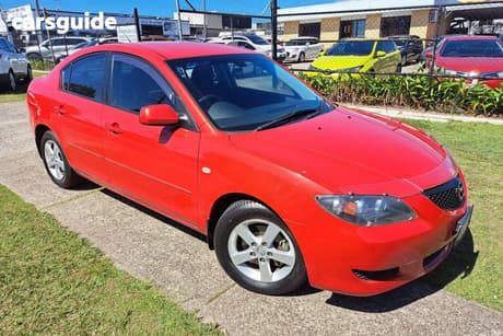 Red 2005 Mazda 3 Sedan Maxx
