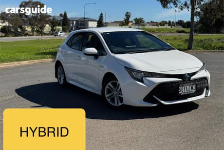 White 2021 Toyota Corolla Hatchback Ascent Sport Hybrid