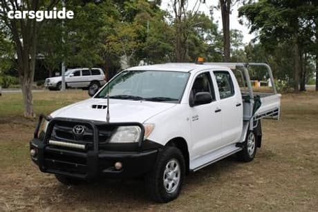 White 2008 Toyota Hilux Dual Cab Chassis Sr (4X4)
