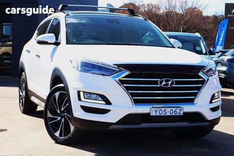 White 2020 Hyundai Tucson Wagon Highlander (Awd) Black Int