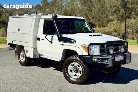 White 2019 Toyota Landcruiser Cab Chassis Gxl (4X4)