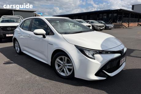 White 2019 Toyota Corolla Hatchback Ascent Sport (Hybrid)