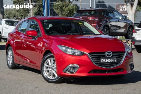 Red 2015 Mazda 3 Hatchback Maxx