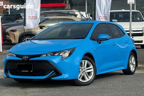 Blue 2021 Toyota Corolla Hatchback Ascent Sport Hybrid