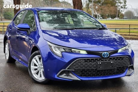 Blue 2024 Toyota Corolla Hatchback Ascent Sport Hybrid