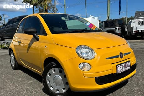 Yellow 2013 Fiat 500 Hatchback Pop