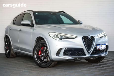 Grey 2018 Alfa Romeo Stelvio Wagon Quadrifoglio