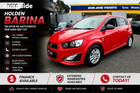 Red 2016 Holden Barina Hatchback Rs