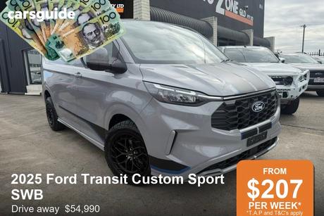 Grey 2025 Ford Transit Custom Van Sport (Swb)