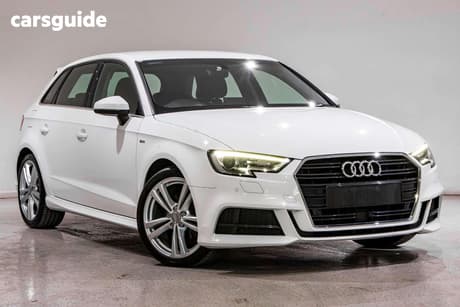 White 2020 Audi A3 Sportback 35 Tfsi S Line Plus