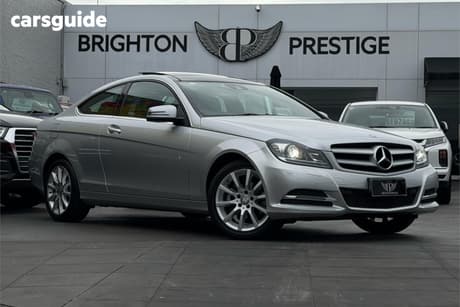 Silver 2013 Mercedes-Benz C180 Coupe Be