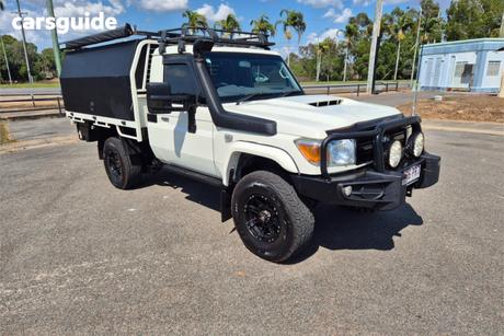 White 2018 Toyota Landcruiser Cab Chassis Workmate (4X4)
