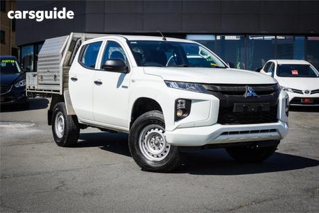 White 2021 Mitsubishi Triton Double Cab Chassis Glx Adas (4X4)