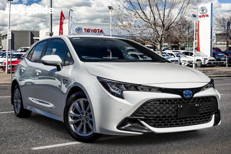 White 2023 Toyota Corolla Hatchback Ascent Sport Hybrid